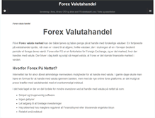Tablet Screenshot of fxvalutahandel.com